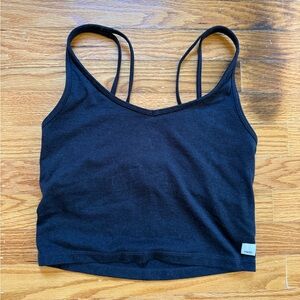 Vuori Halo Performance Crop - Black Heather